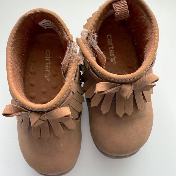 Carters Brown Kids Moccasin Shoes - Size 4.5M - Picture 4 of 11